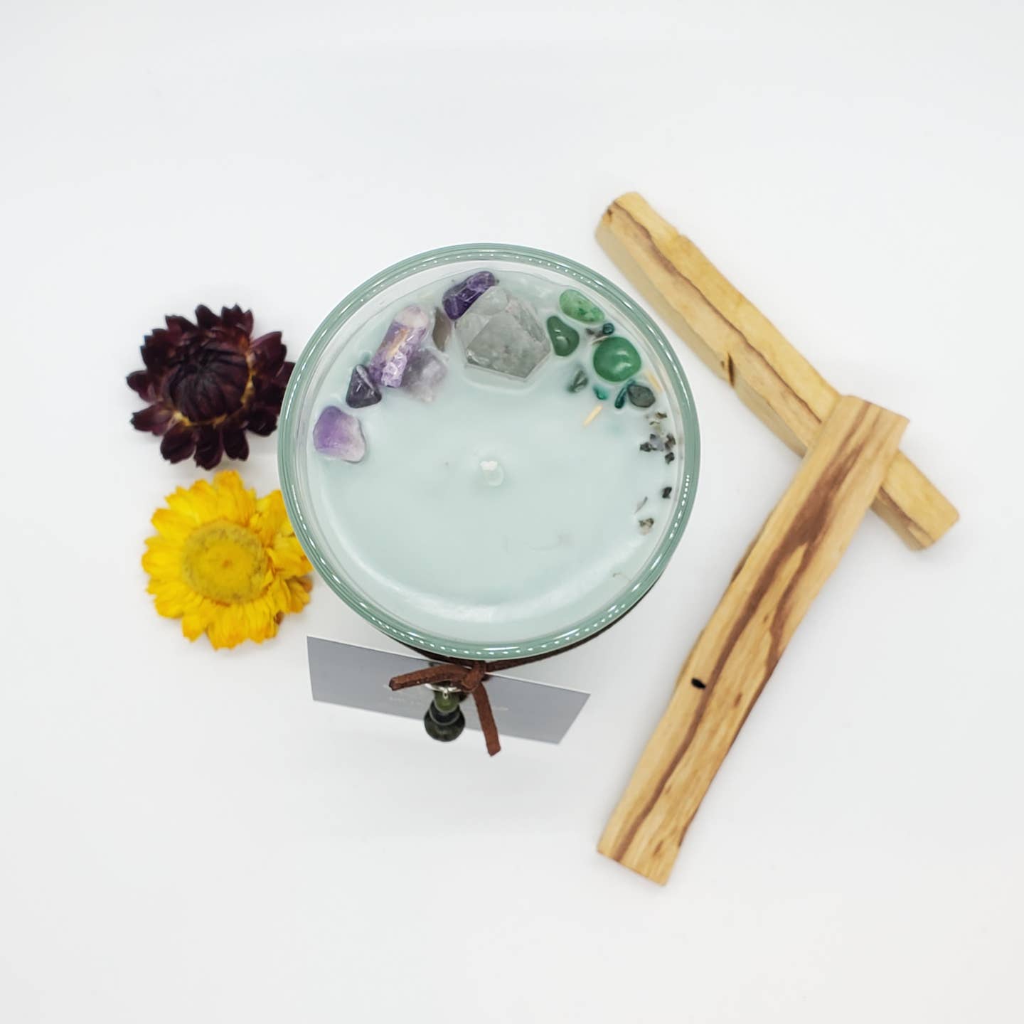 Money Vibes - Dei Lucrii Crystal Candle, 6 oz. Glass