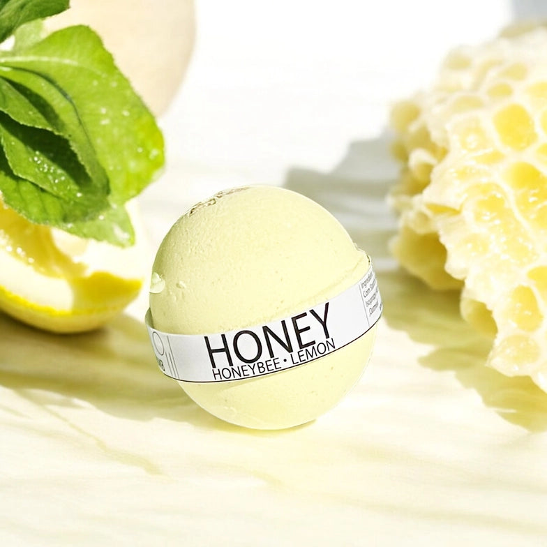 Honeybee Lemon Large Bath Bomb - 8oz