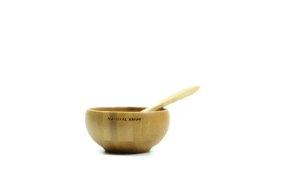 Mini Bamboo Mixing Bowl with Spoon| Diy Skin Care| Mask Bowl