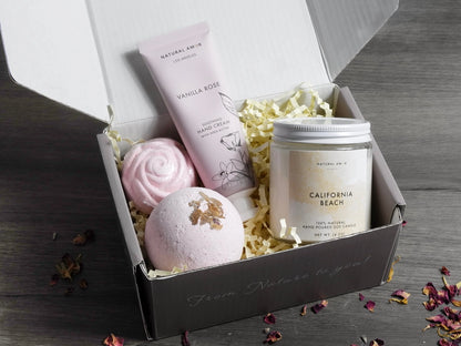 Cozy Spa Gift Set For Her/ Him - Rose Scent