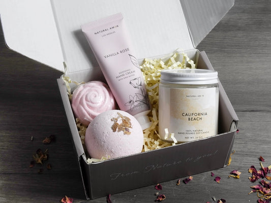 Cozy Spa Gift Set For Her/ Him - Rose Scent